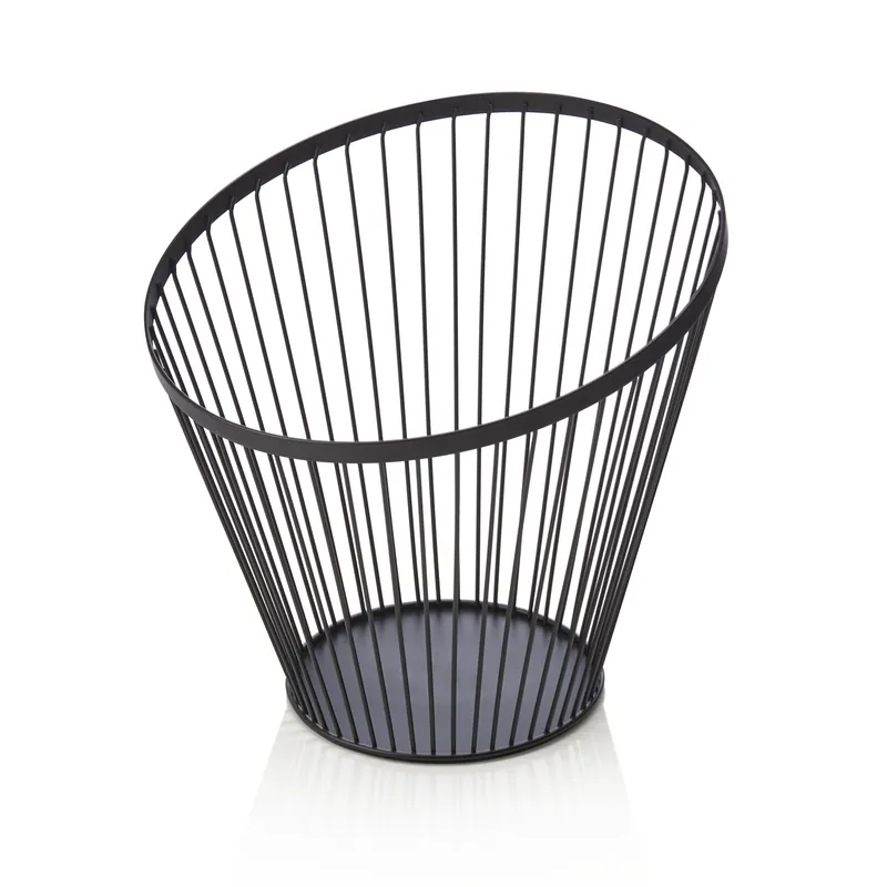 Buffetmand - Ø 28 cm - hoogte 26,5 cm - zwart - gepoedercoat - metaal Shop Nu