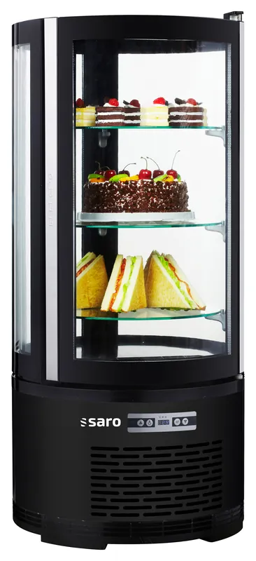 Hoge Kwaliteit SARO Taartvitrine Zwart Model MATILDE