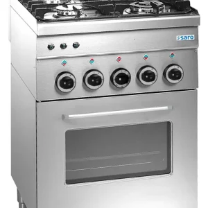 Aanbieding SARO Gasfornuis +Oven+Grill 4 Branders 600 Line, G4SF6