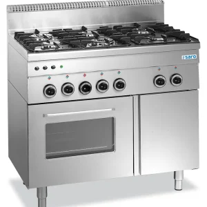 SARO Gasfornuis +Oven+Grill 6 Branders 600 Line, G6SFA6 Beperkte Voorraad