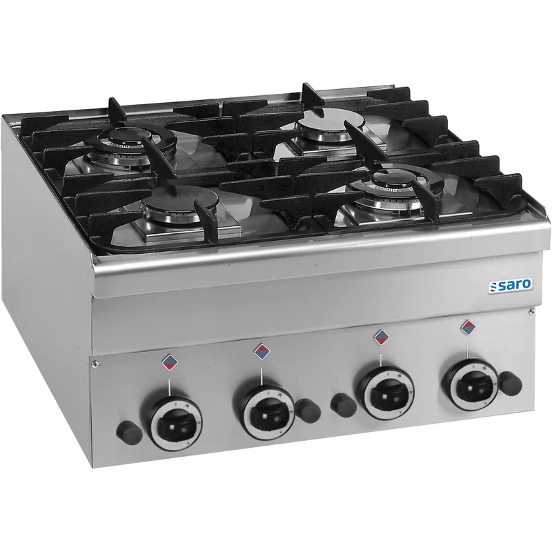 SARO Gasfornuis 4 Branders Tafel 600 Line G4S6 Meest Verkocht