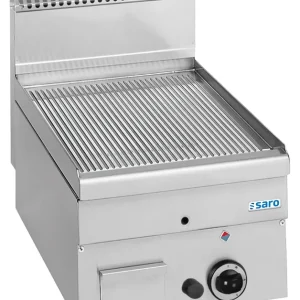 Snelle Levering SARO Gas Grillplaat Geribbeld, 400x600,GFT46R