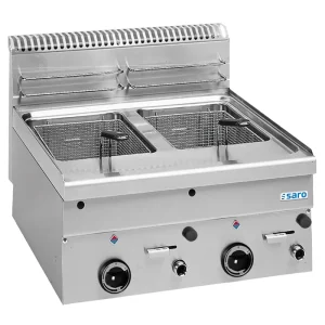 SARO Gasfrituurpan 8+8 L Tafelmodel 600 Line Model GF66 Flitsaanbieding