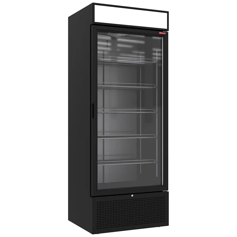 Finale Uitverkoop Positieve gekoelde vitrine 715 liter ZWART met lichtbak