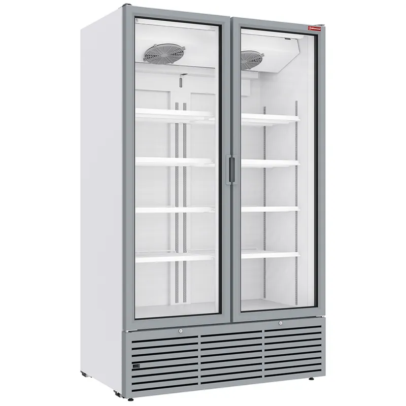Seizoensaanbieding Positieve gekoelde vitrine 1142 liter, 2 draaideuren - WIT