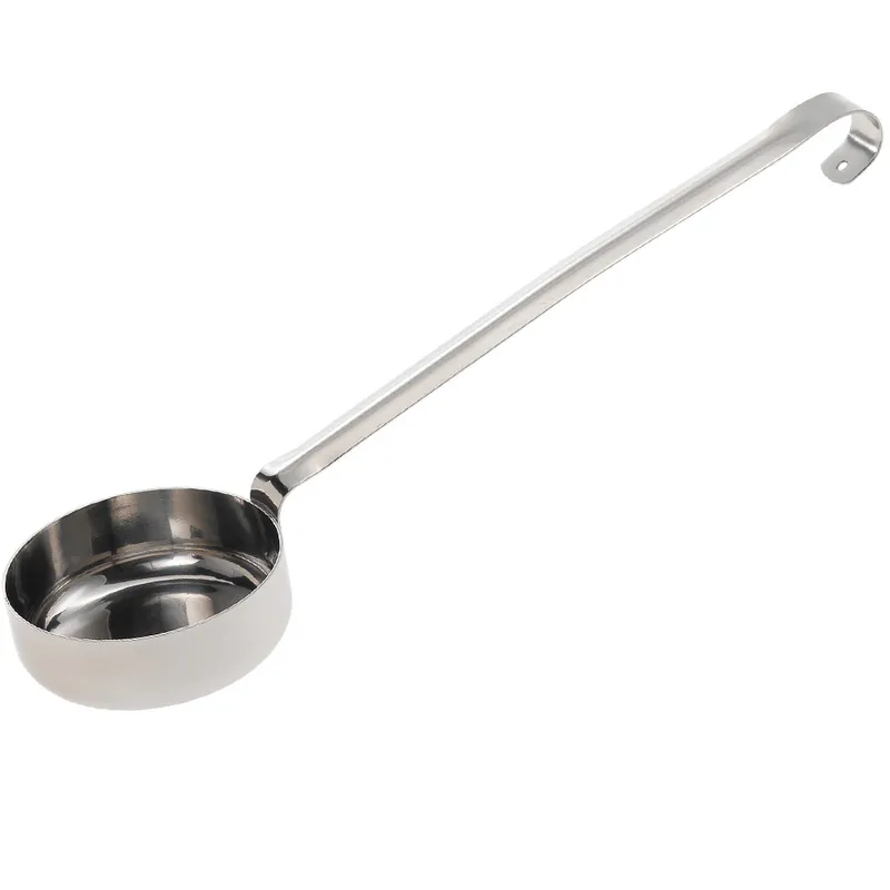 Goedkoop Roestvrijstalen pollepel, platte bodem, 170 gr