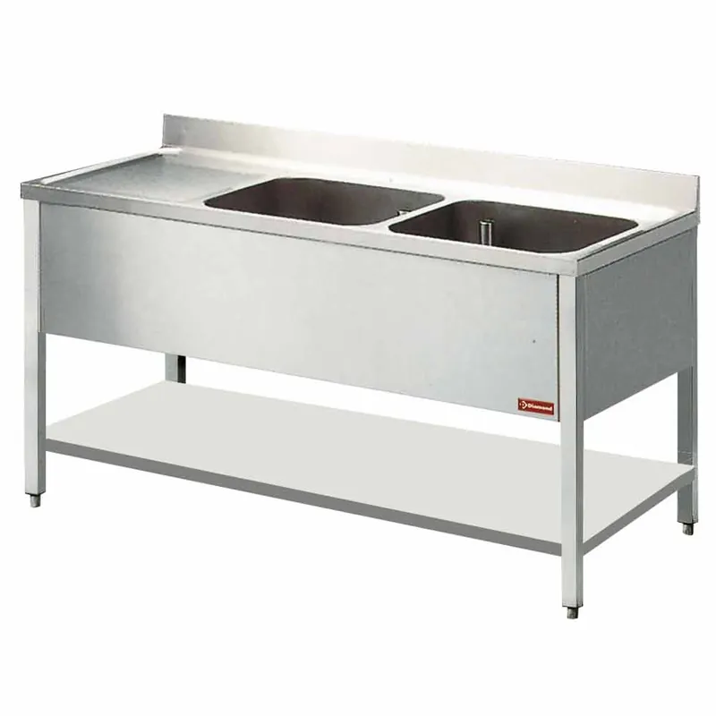 Spoeltafel met 2 kuipen en 1 druipvlak Meest Verkocht