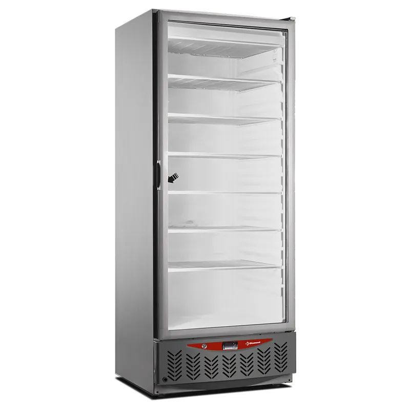 Statische vrieskast, glazen deur, 525 liter, GN2/1+600x400, roestvrij staal Shop Nu