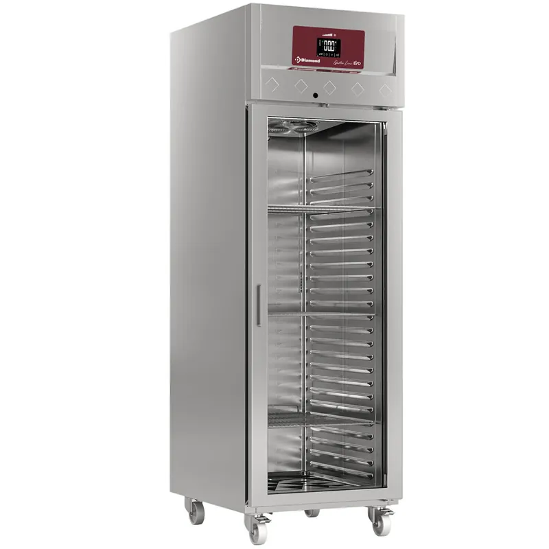 Koelkast geventileerd 700 liter, 1 glazen deur (GN 2/1), op wielen Must-Have