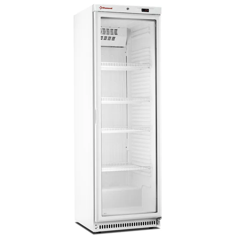 Populair Koelkast geventileerd, glazen deur, 400 liter. wite