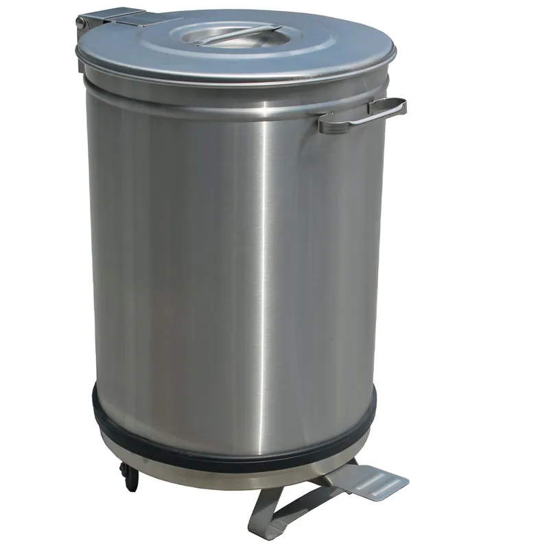 Rechtstreeks Van De Fabrikant Vuilnisbak, deksel met pedaalbediening - 50 liter