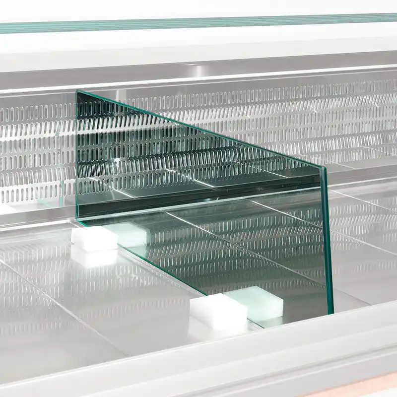 Direct Verzonden Scheiding expositie in glas (L.500 mm)
