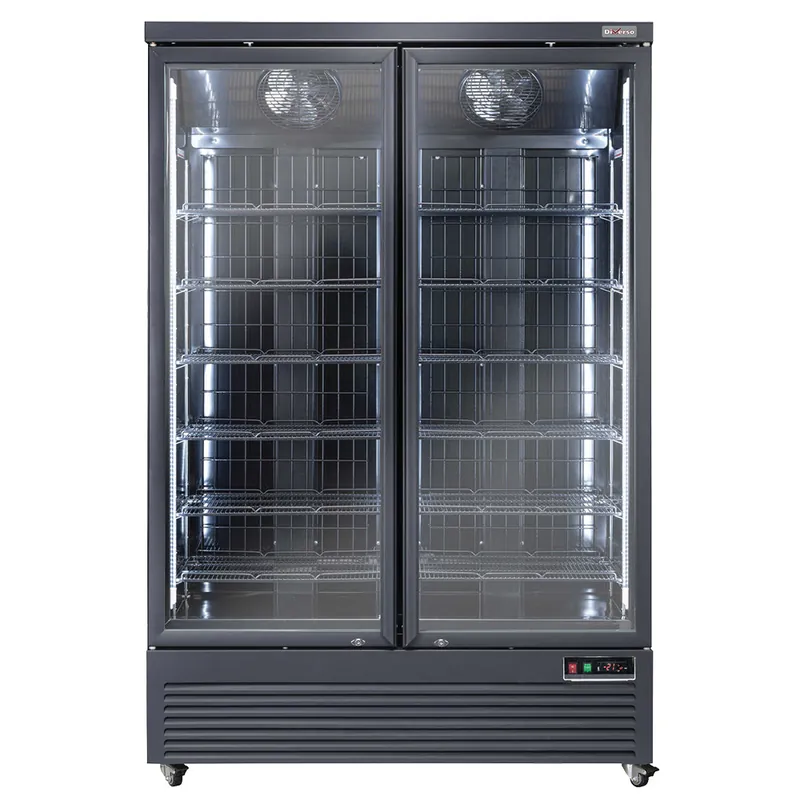 Gratis Retour Verticale vrieskastvitrine, 1084 liter - ZWART