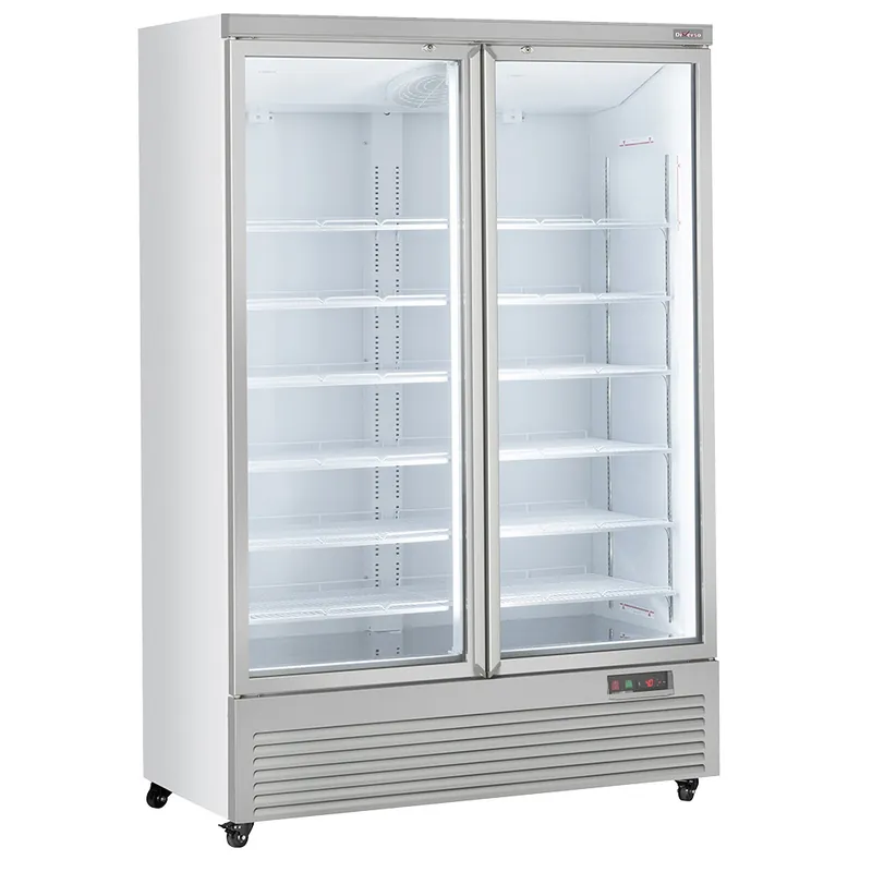 Tijdelijk Beschikbaar Verticale koelkastvitrine, 2 deuren, 1085 liter - WIT