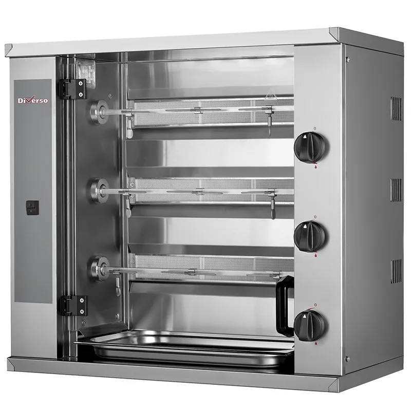 Speciale Aanbieding SMALL Kippenspit gas, 3 spitten (9 kippen)