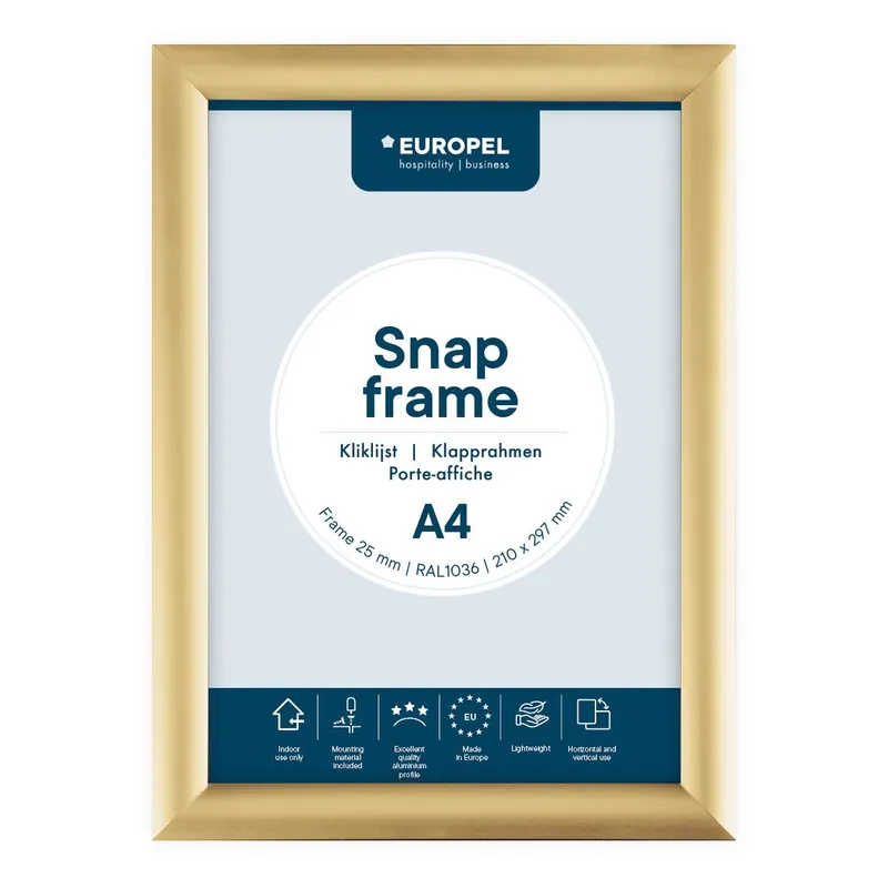 Kliklijst Europel Premium A4 25mm Goud Rechtstreeks Van De Fabrikant
