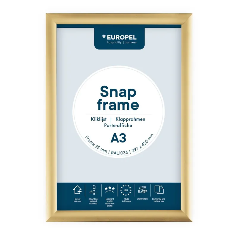 Kliklijst Europel Premium A3 25mm Goud Aanbieding