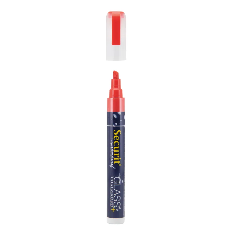 Direct Verzonden Watervaste Krijtstift, Gebeitelde Punt In Rood 2-6 mm