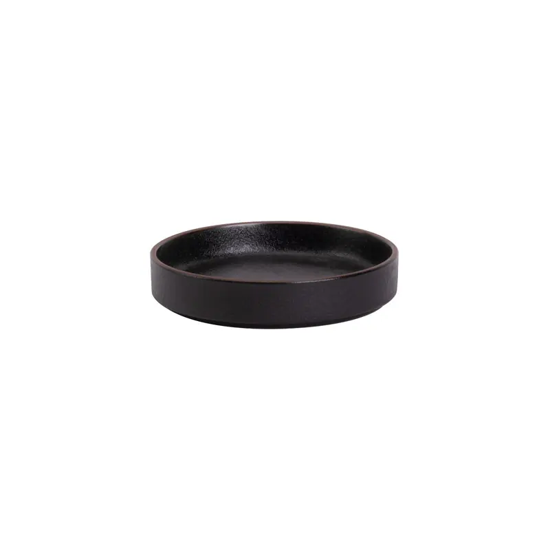 Bord Cafe Noir 15 cm Laag Zwart Porselein Tijdelijk Beschikbaar