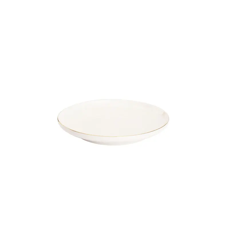 Bord Ligne D'or 21 cm Wit Goud Porselein Rechtstreeks Van De Fabrikant
