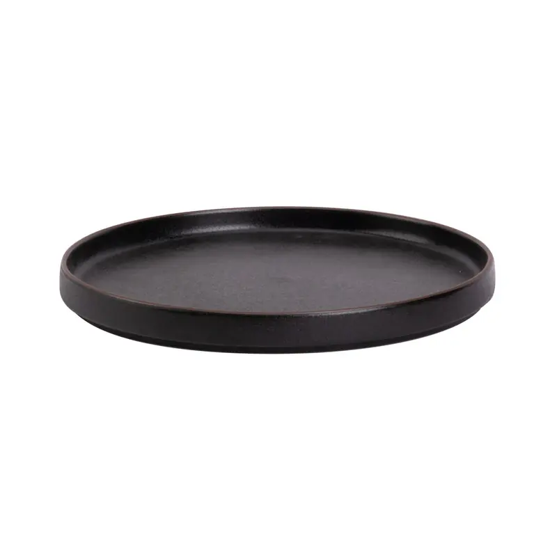 Bord Cafe Noir 26 cm Zwart Porselein Uitverkoop