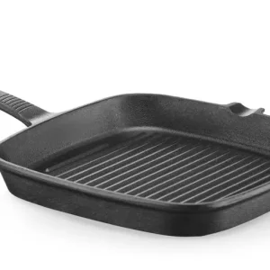 Voordeelprijs Gietijzeren grillpan - 230x230x(H)25mm