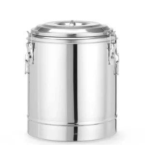 Koop Online Geïsoleerde draagbare container - Kitchen Line - 23L - Zilver - Ø350x(H)440mm
