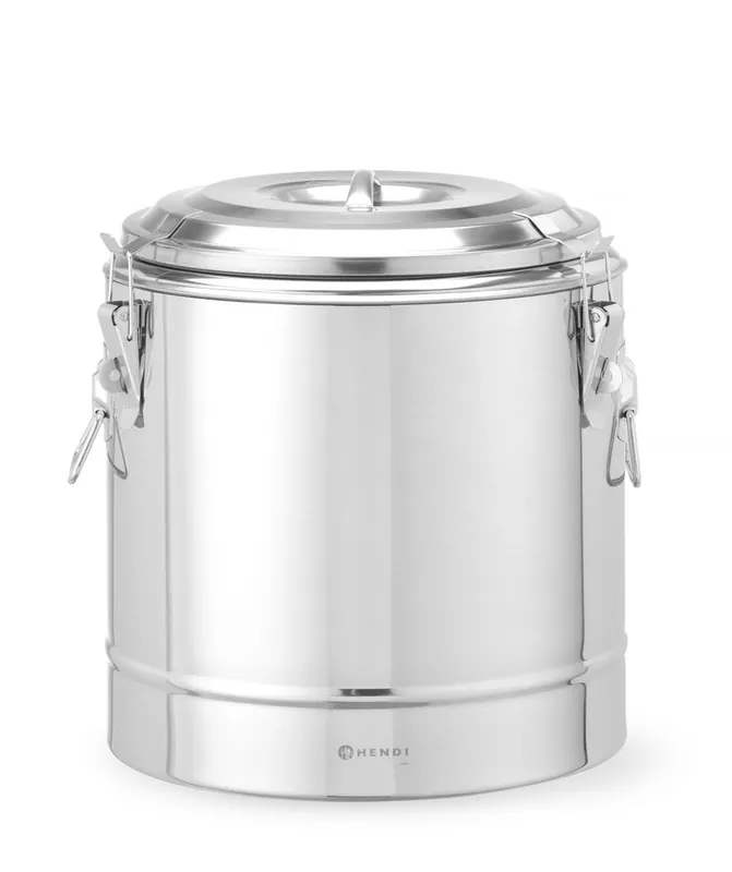 Geïsoleerde draagbare container - Kitchen Line - 19L - Zilver - Ø350x(H)400mm Lage Prijs