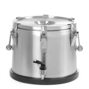 Geïsoleerde draagbare container – met kraan - 15L - Zilver - Ø330x(H)280mm Superprijs