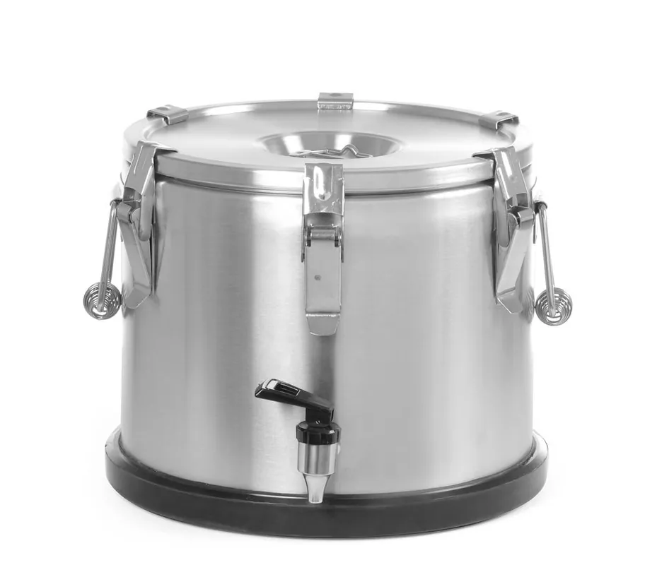 Geïsoleerde draagbare container – met kraan - 15L - Zilver - Ø330x(H)280mm Superprijs