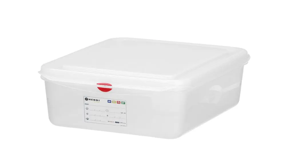 Laatste Kans GN 1/2 container - polypropyleen - GN 1/2 - 6,5L - Transparant - 325x265x(H)100mm