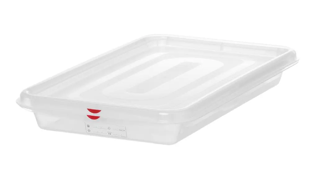 GN 1/1 container - polypropyleen - GN 1/1 - 8L - Transparant - 530x325x(H)65mm Alleen Vandaag