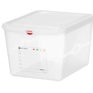GN 1/2 container - polypropyleen - GN 1/2 - 12,5L - Transparant - 325x265x(H)200mm Meest Verkocht