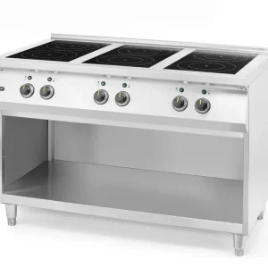 Inductiekookplaat met 6 kookzones - 400V/25500W - 1200x700x(H)890mm Beste Prijs