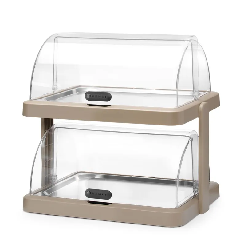 Must-Have Koeldisplay met rolltop “Duo” UNIQ - Dubbel - Beige - 480x355x(H)480mm - Rechthoekig