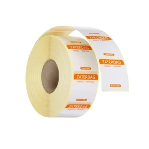 Voedselveiligheidsstickers - multifunctioneel - eenvoudig verwijderbaar - Zaterdag - Oranje - 1000 st. - 25x25mm NL,FR.DE Weekendaanbieding