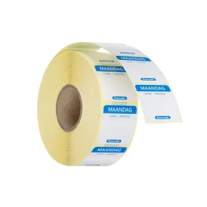 Premium Voedselveiligheidsstickers - multifunctioneel - eenvoudig verwijderbaar - Maandag - Blauw - 1000 st. - 25x25mm NL,FR,DE