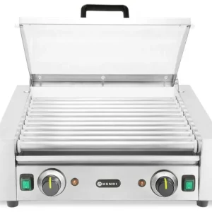 Uitverkoop Worstrolgrill – 2 zones met energiebesparend deksel - 220-240V/980W - 566x527x(H)259mm