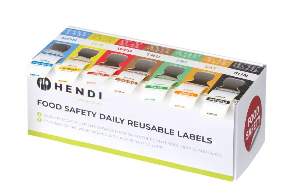 Set voedselveiligheidsstickers - multifunctioneel - eenvoudig verwijderbaar - met een dispenser - 240x80x(H)100mm NL,FR,DE Lage Kosten