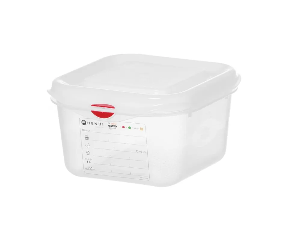 Must-Have GN 1/6 container - polypropyleen - GN 1/6 - 1,7L - Transparant - 176x162x(H)100mm