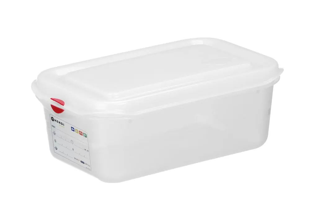 Finale Uitverkoop Container GN 1/4 polypropyleen - GN 1/4 - 2,8L - Transparant - 265x162x(H)100mm