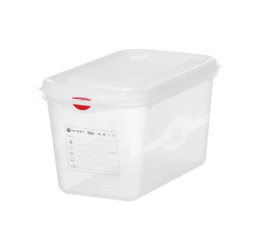 Direct Beschikbaar Container GN 1/4 polypropyleen - GN 1/4 - 4,3L - Transparant - 265x162x(H)150mm