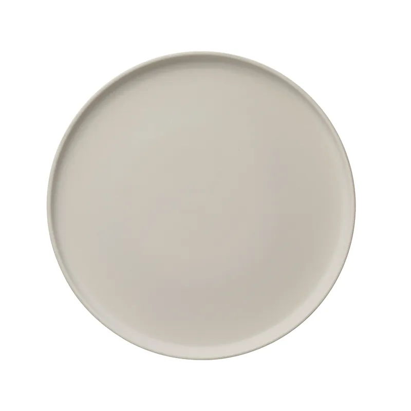 Populair Bordenset ROCKZZERO, plat, Ø 33 cm, light rock, set van 4 stuks, steenzeug