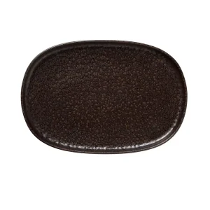 Betrouwbaar Bordenset ROCKZZERO, 33 x 23 cm, metallic-bruin, Set van 4 stuks, steengoed