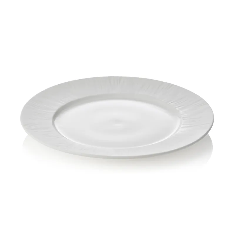 Bordenset MAYA SHIRO, plat, Ø 27 cm, wit, Set van 2 stuks, Porselein Snelle Levering