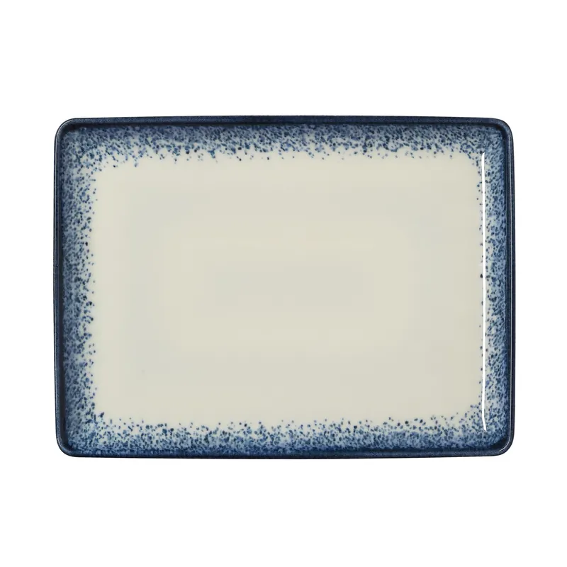 Koopje Bordenset VIDA MARINA, plat, 27 x 20 cm, marina, Set van 6 stuks, porselein