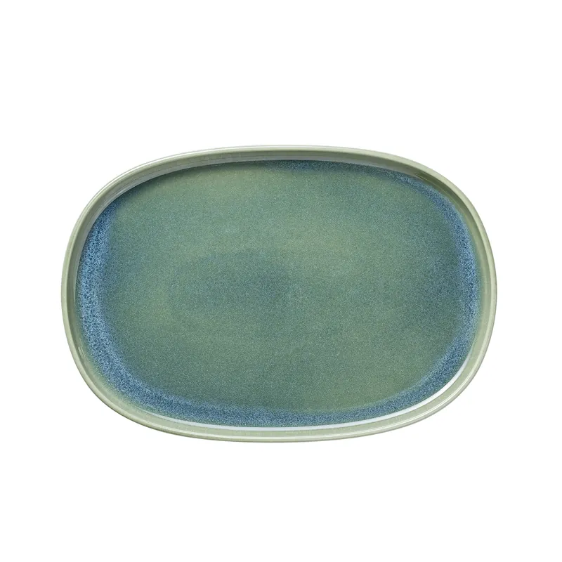 Bordenset ROCKZZERO, 33 x 23 cm, myrtengroen, Set van 4 stuks, Steengoed Laatste Versie