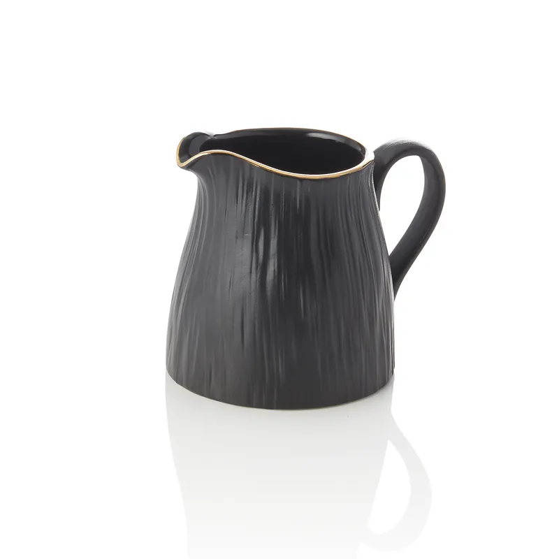 Gietset MAYA KURO, Ø 4,5 cm, 100 ml, zwart, Set van 6 stuks, porselein Bestseller