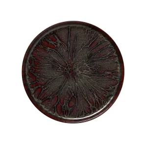Bordenset ROCKZZERO, plat, diameter 28 cm, amazonas, Set van 6 stuks, steengoed Voordeelprijs