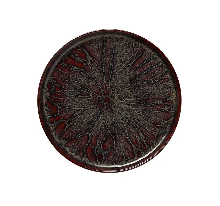 Bordenset ROCKZZERO, plat, diameter 28 cm, amazonas, Set van 6 stuks, steengoed Voordeelprijs